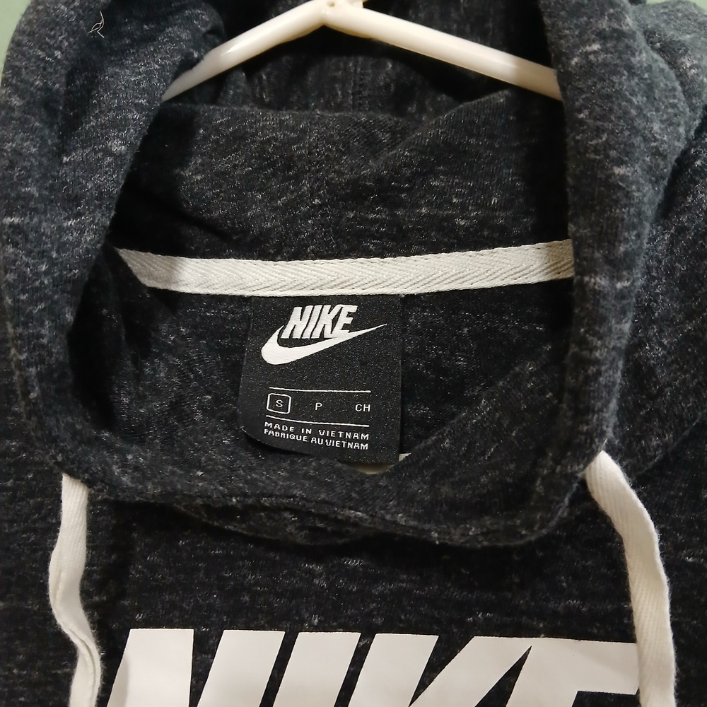 Nike Just Do It Cord Hoodie Unisex Black Lightweight Casual Pullover Small NWOT - Picture 5 of 12